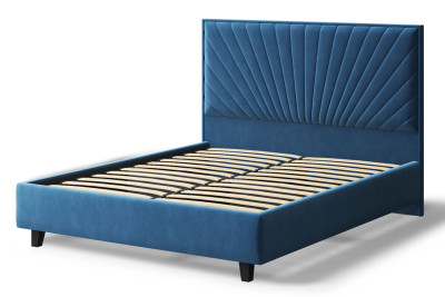 Кровать Леона, 2000*1800 мм, синий на ножках
