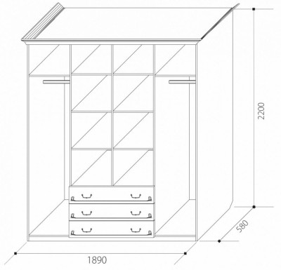Шкаф для одежды с ящиками Ивушка-5