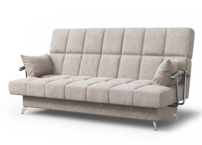 Диван бежевый Финка-2 ДК с подлокотниками и подушками велюр