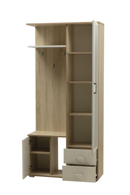 Прихожая Кармен 1 дуб сонома/белый