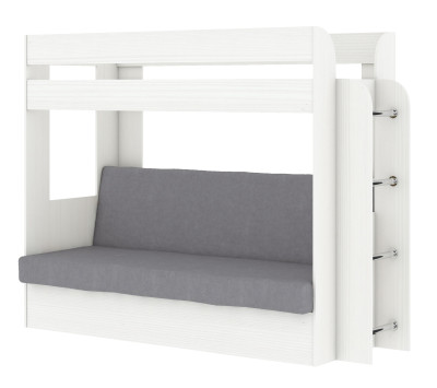 Кровать детская двухъярусная Карамель 75 Бодега светлая (Вивальди 7 серый)