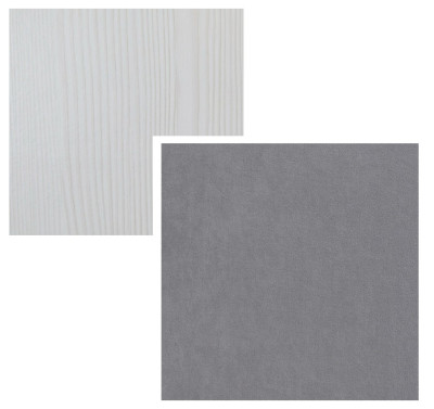 Кровать детская двухъярусная Карамель 75 Бодега светлая (Вивальди 7 серый)