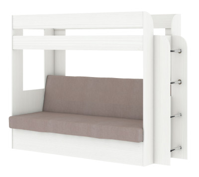 Кровать детская двухъярусная Карамель 75 Бодега светлая (Вивальди 22 стоун коричневый)