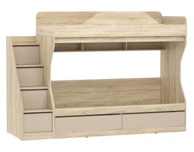 Кровать двухъярусная Акварель 041.51 Дуб сонома/ Капучино