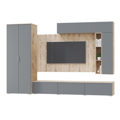 Гостиная Сканди, набор СС-2, дуб бунрати/смоки софт