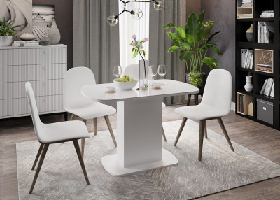 Стол Соренто, белыйглянец/белый