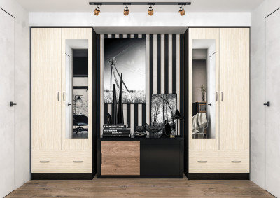 Шкаф Ронда 1600 мм ШК-4 венге/дуб беленый