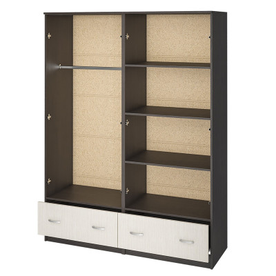 Шкаф Ронда 1600 мм ШК-4 венге/дуб беленый