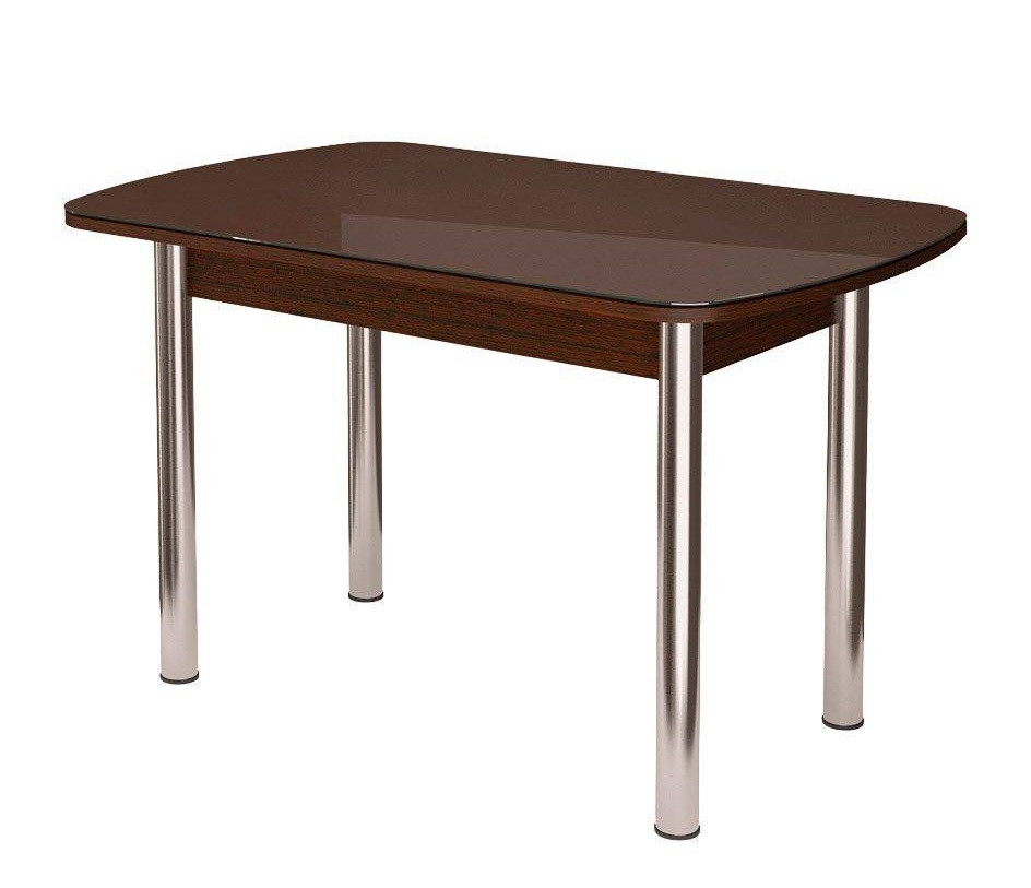 Стол овальный Бостон-2 Шоколад 1100*700 мм, шоколад/хром брифинг