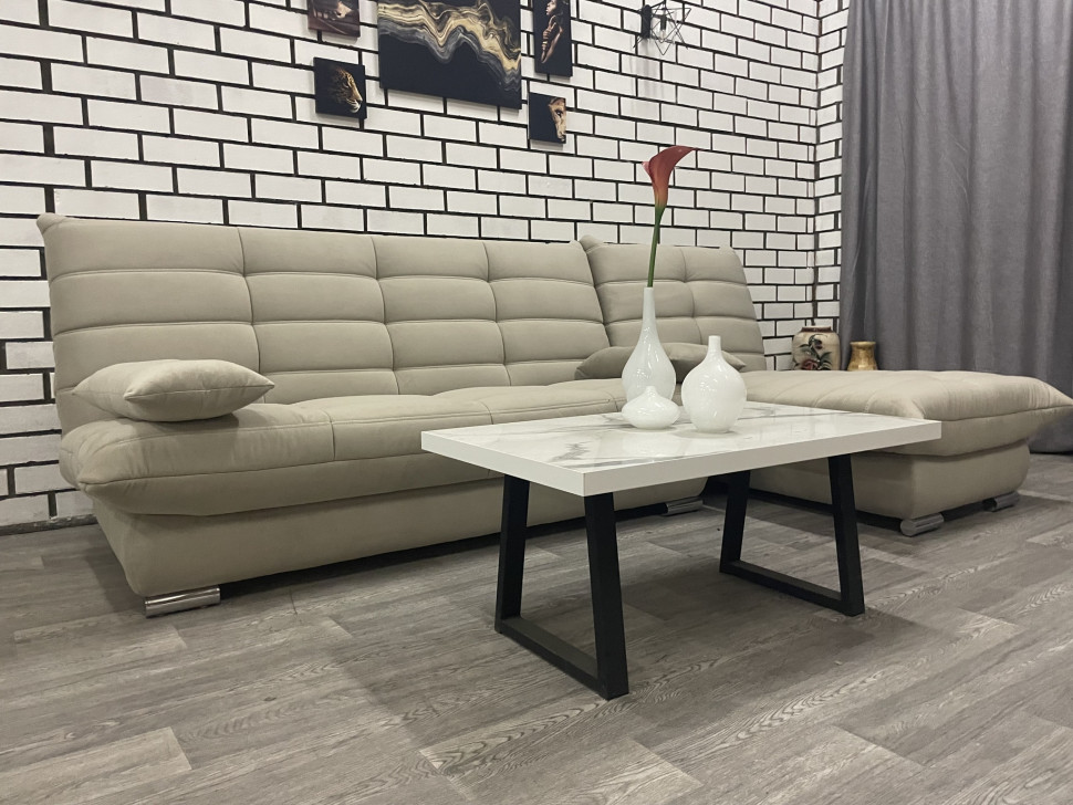 Диван угловой Сноуден с оттоманкой Veluta LUX 17
