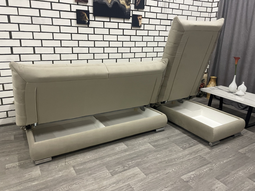 Диван угловой Сноуден с оттоманкой Veluta LUX 17
