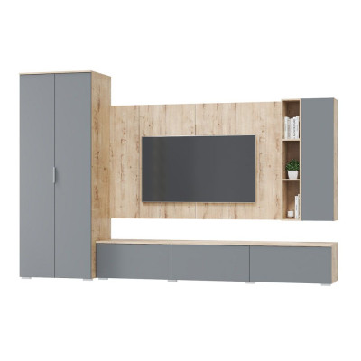 Гостиная Сканди, набор СС-6, дуб бунрати/смоки софт