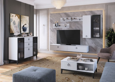 Полка Шарлиз, 1200 мм, белый снег