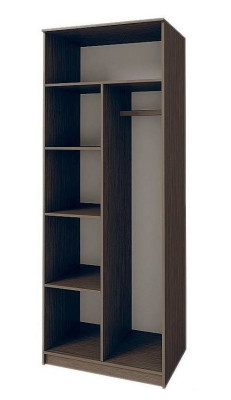 Шкаф Ронда ШК-20 двухдверный с двумя зеркалами венге/беленый дуб