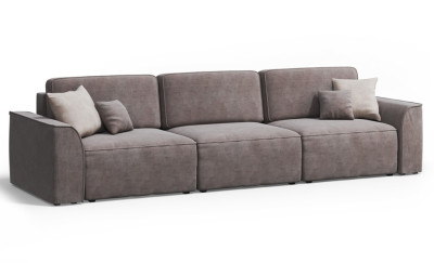 Диван коричневый Поло плюс макси велюр Бренди лайт 05/03