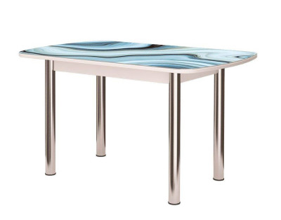 Стол Бостон, ф/п Агат, 900*600 мм, белый/опоры брифинг