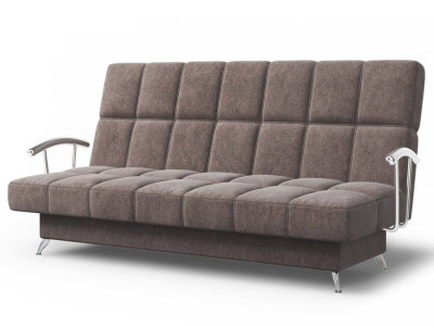 Диван коричневый Финка-2 ДК с подлокотниками велюр