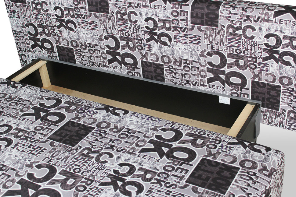 Диван рок Комфорт без подлокотников 2 подушки микровелюр