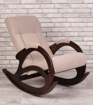Кресло-качалка К 5/RS16 темно бежевый велюр