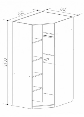 Шкаф угловой с зеркалом ГИП-3 Юниор