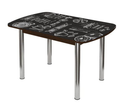 Стол Бостон ф/п Американо, 900*600 мм, венге/хром брифинг