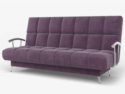 Диван фиолетовый Финка-2 ДК с подлокотниками велюр