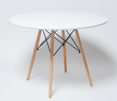 Стол обеденный круглый ST 001 D1000 белый