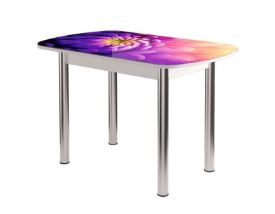 Стол Бостон ф/п Астра, 900*600 мм, белый/хром брифинг