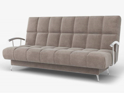 Диван светло коричневый Финка-2 ДК с подлокотниками велюр