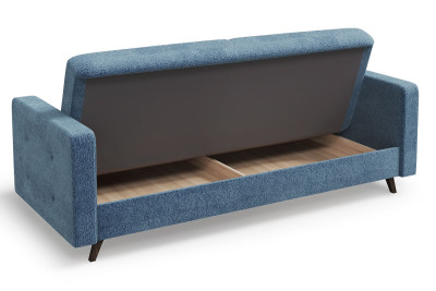 Диван-кровать синий букле с подлокотниками Памир