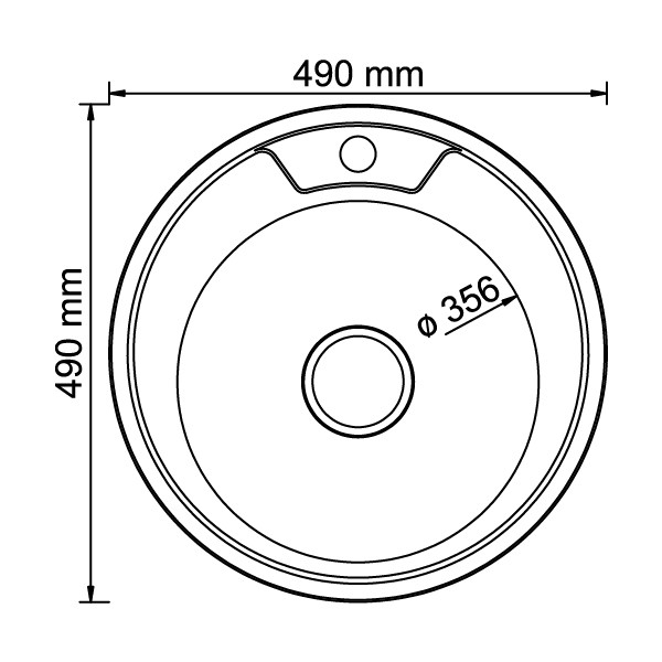 Мойка круглая D-490 мм