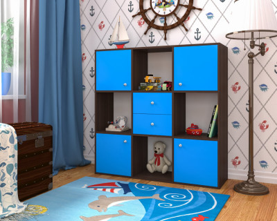 Стеллаж Джери Бодего + Голубой