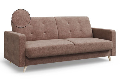 Диван-кровать коричневый букле с подлокотниками Памир