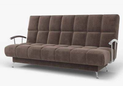 Диван шоколадный Финка-2 ДК с подлокотниками велюр