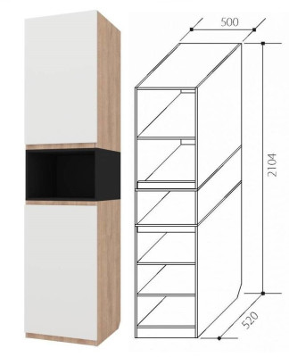 Шкаф-пенал Юниор-4 МЦН