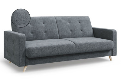 Диван-кровать графит букле с подлокотниками Памир