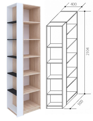 Шкаф-пенал МЦН открытый Юниор-4
