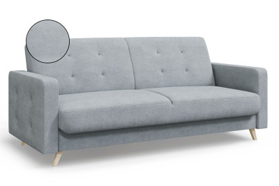 Диван-кровать серый букле с подлокотниками Памир