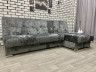 Диван серый Белиз с оттоманкой велюр Bliss 42
