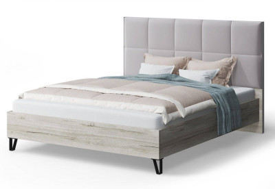 Кровать Вита с мягким изголовьем, 1400*2000 мм, серо-бежевый
