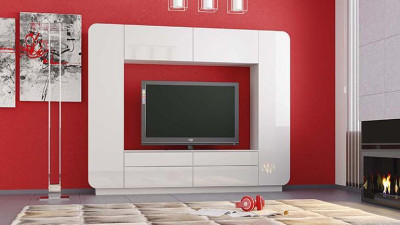 Гостиная Лаванда 2 белый глянец