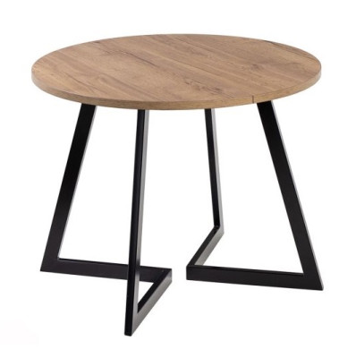 Стол раздвижной Рим-940 EGGER (940/1390) дуб Галифакс табак/черный