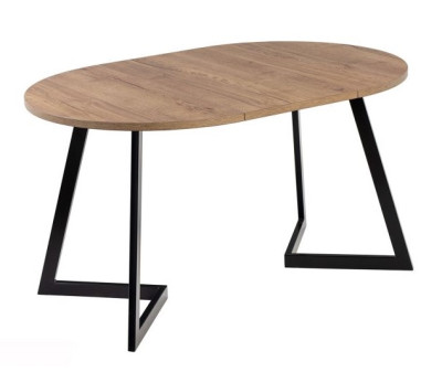 Стол раздвижной Рим-940 EGGER (940/1390) дуб Галифакс табак/черный