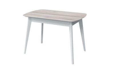 Стол обеденный Прайм, бора бора/белый