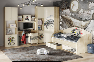 Шкаф 600 для белья с полками (Дб) Форсаж сонома