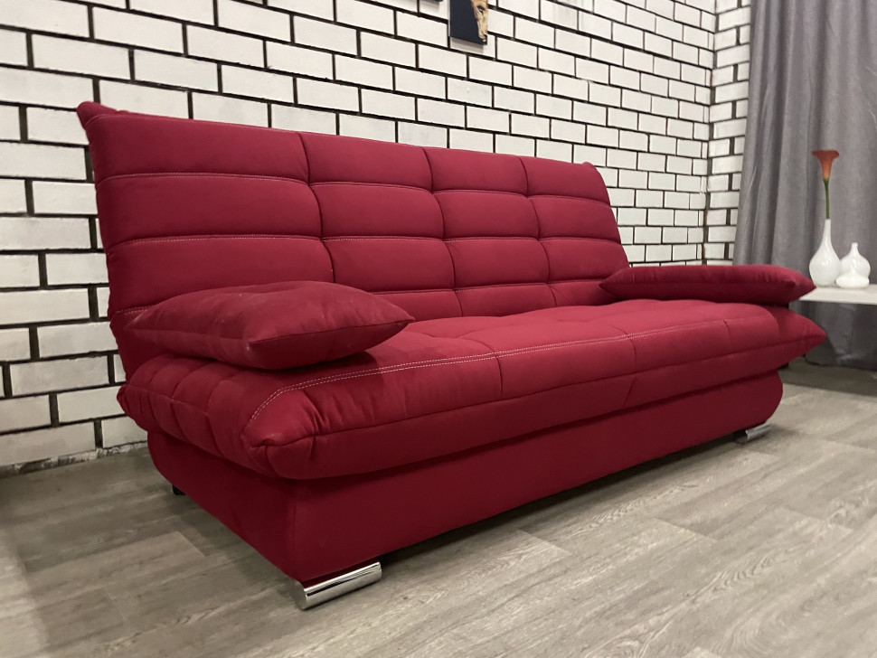 Диван прямой красный  без подлокотников Сноуден Veluta LUX38
