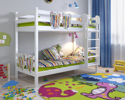 Двухъярусная кровать Сонечка с прямой лестницей