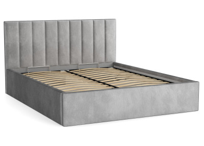 Кровать Юнона 1600 Н=1020мм с подъемным мех. велюр сильвер