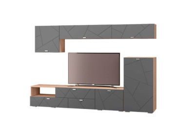 Гостиная Скайлайн, набор ДГ- 10, дуб сонома светлый/графит