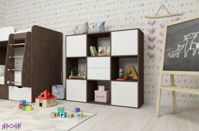 Стелаж Джери корпус бодего темный